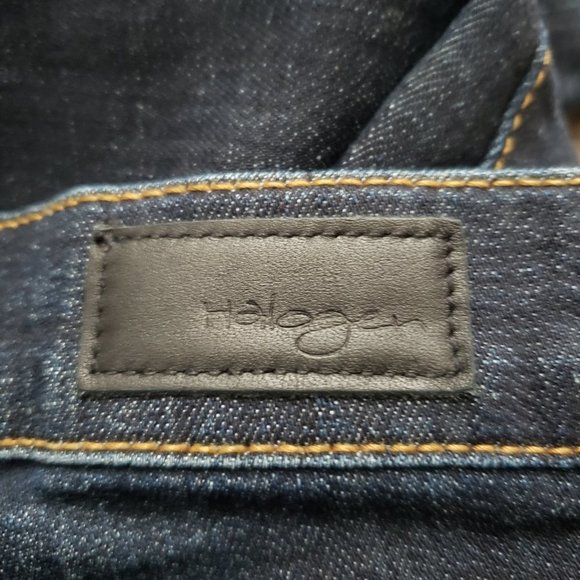Halogen Girlfriend Distressed Mark Dark Wash Jeans 24 - Picture 9 of 9
